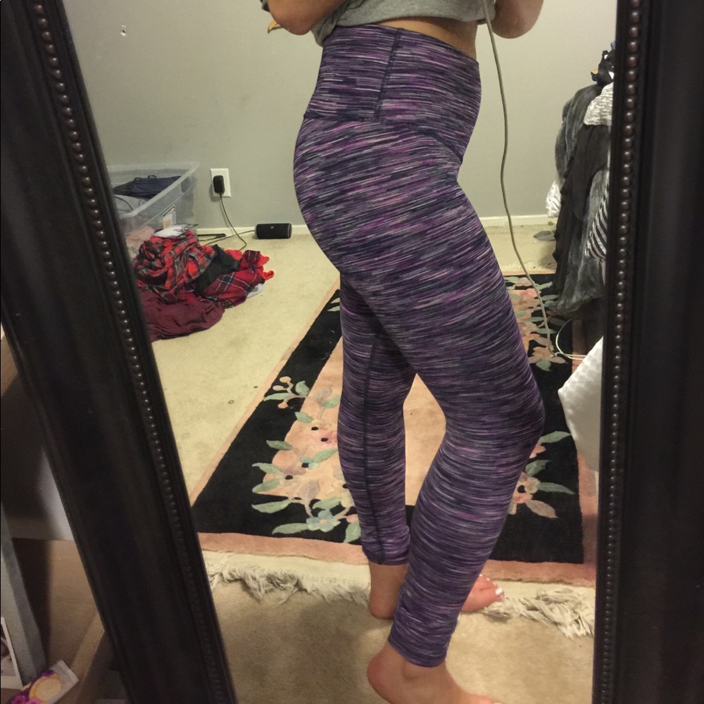 Purple high wasted leggings